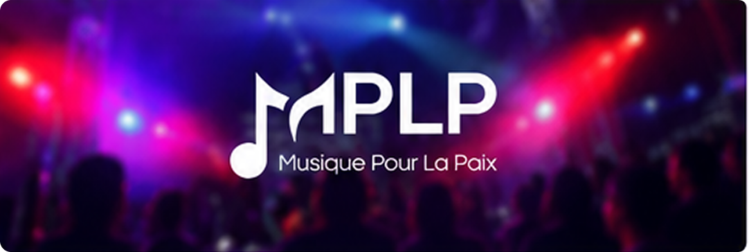 White MPLP logo displayed against a colorful, defocused concert scene