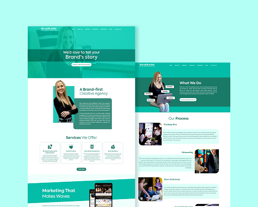 The Social Sutter website and brand showcase